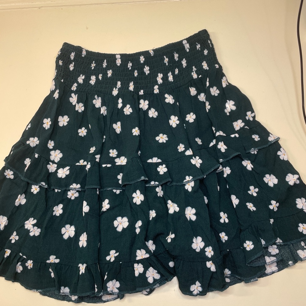 PacSun Green flower mini skirt! #preppy